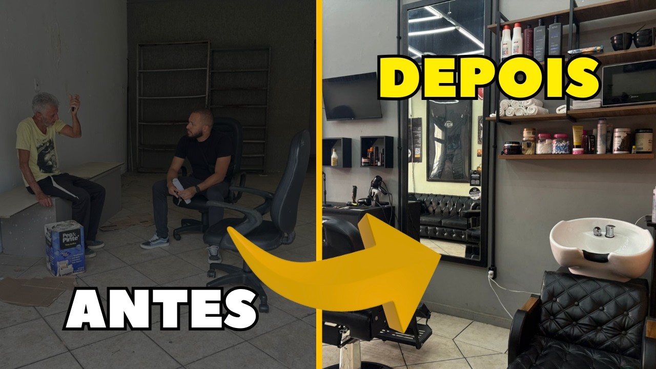 Decoração de Barbearia Simples | Tour pela Barbearia Octo’s