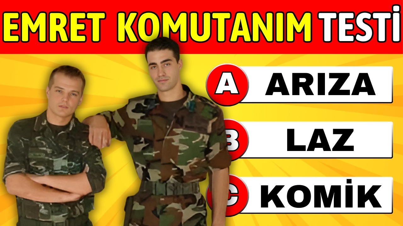Emret Komutanım Dizisini Ne Kadar Tanıyorsun❓🤔 Emret Komutanım Bilgi Yarışması❗️Emret Komutanım Test