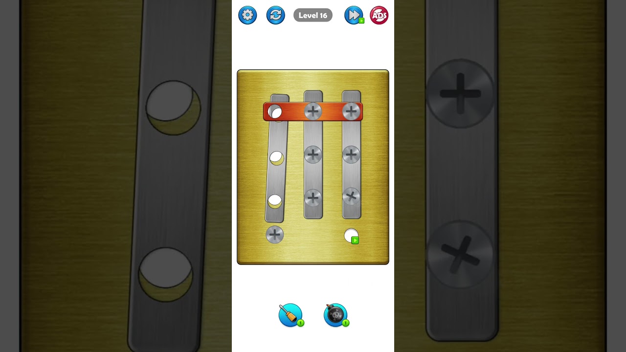 level 16 Screw Puzzle: Nuts and Bolts 