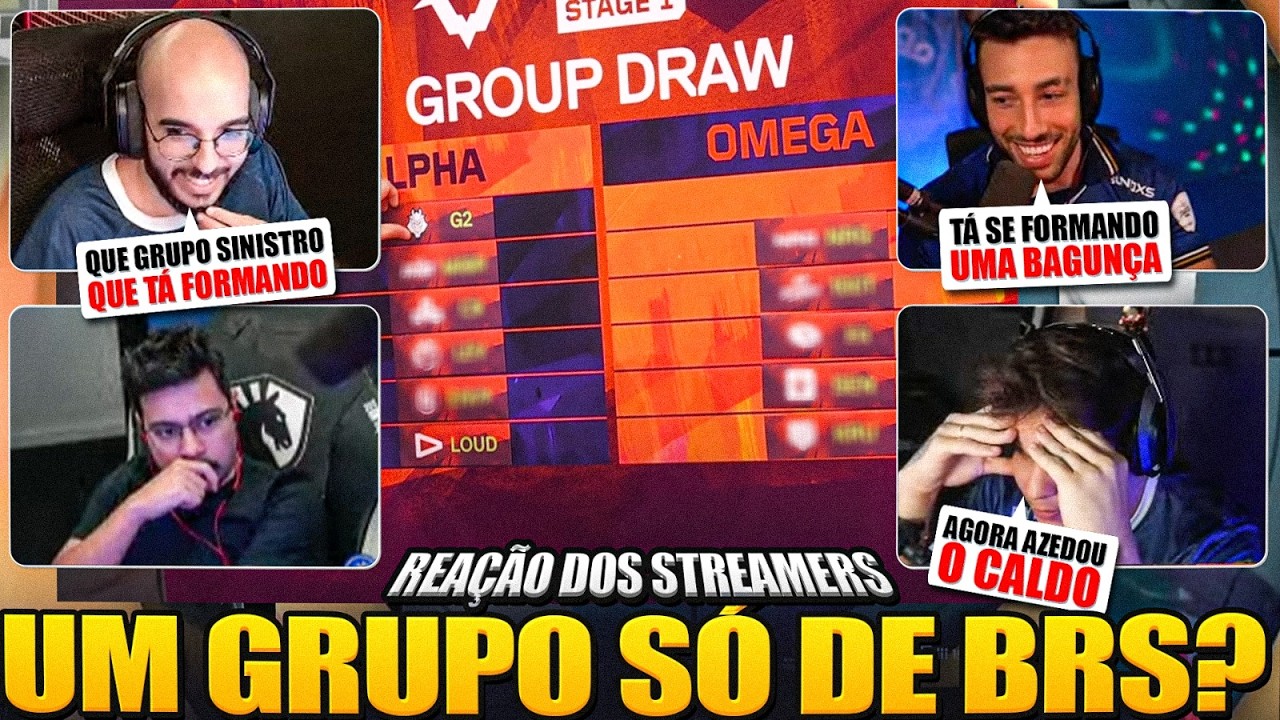 STREAMERS REAGEM AO SORTEIO DO VCT AMÉRICAS! DEU RUIM PARA OS BRASILEIROS?