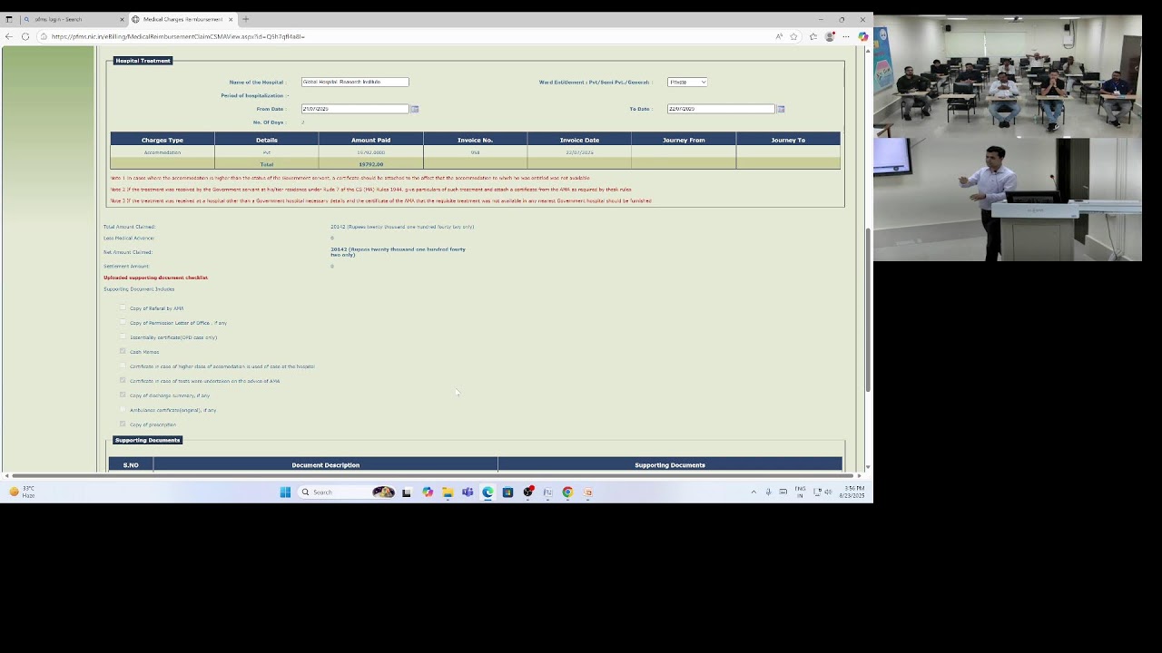 PFMS, DDO Module, EIS module, Payment Status etc.