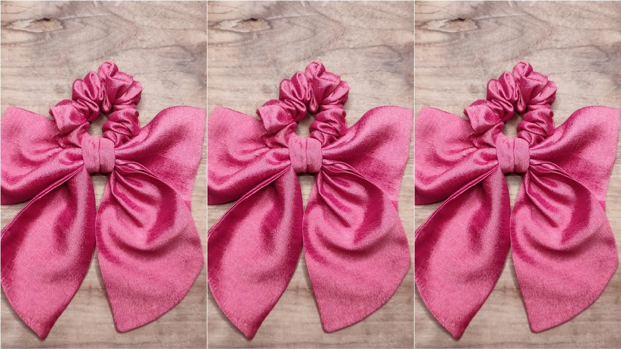 Easy DIY bow Scrunchies | How to make hair bow Scrunchies | Scrunchies DIY