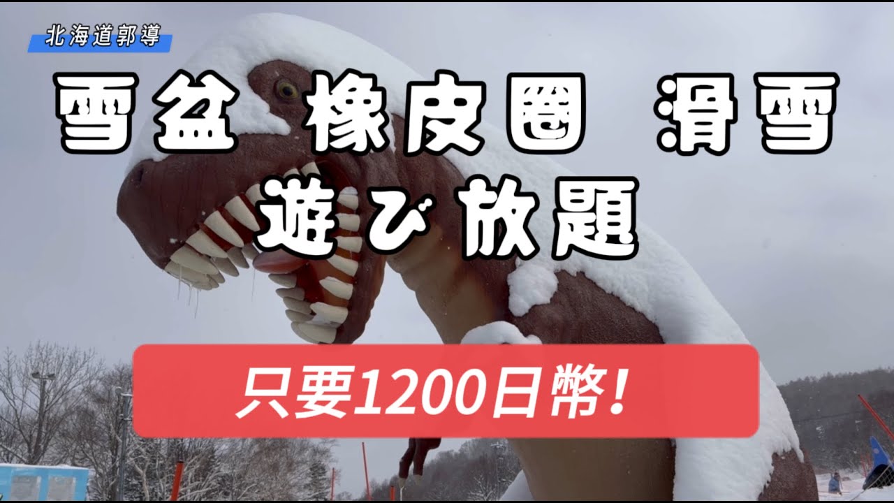 1200日幣￼玩到飽的札幌手稻山恐龍兒童樂園￼非常值得大家去同樂！￼冬天來北海道玩雪又想滑雪？又提供雪盆和橡皮圈👍
