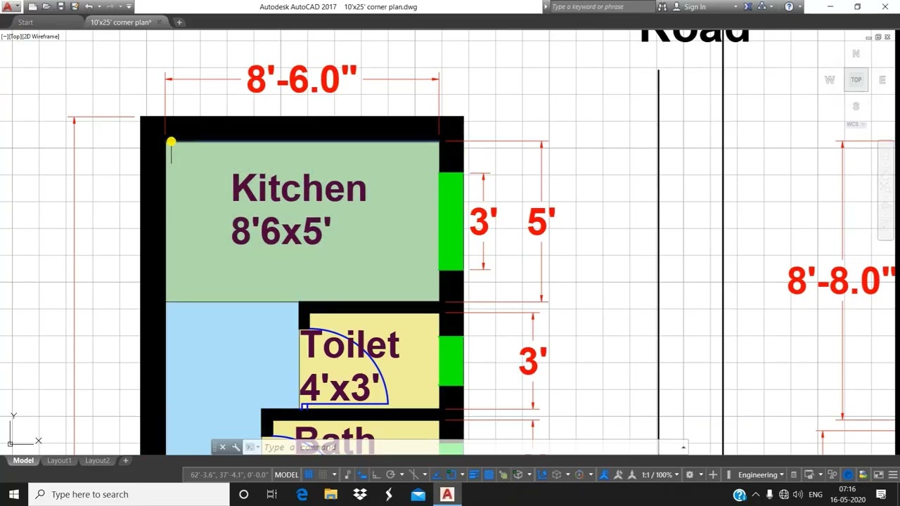 10x25 House Plan / 10x25 Ghar Ka Naksha / Bedroom