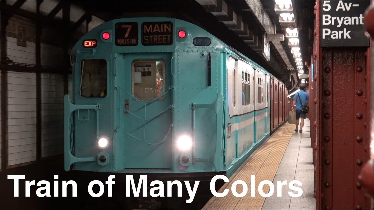 ⁴ᴷ Train of Many Colors with R33s 9307 and 9310 on the (7) and (D) Lines