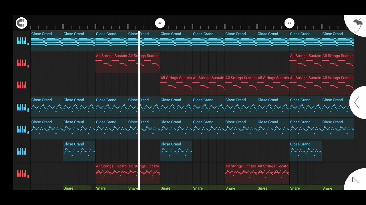 Fl studio mobile: close grand piano/stringed type beat 140bpm