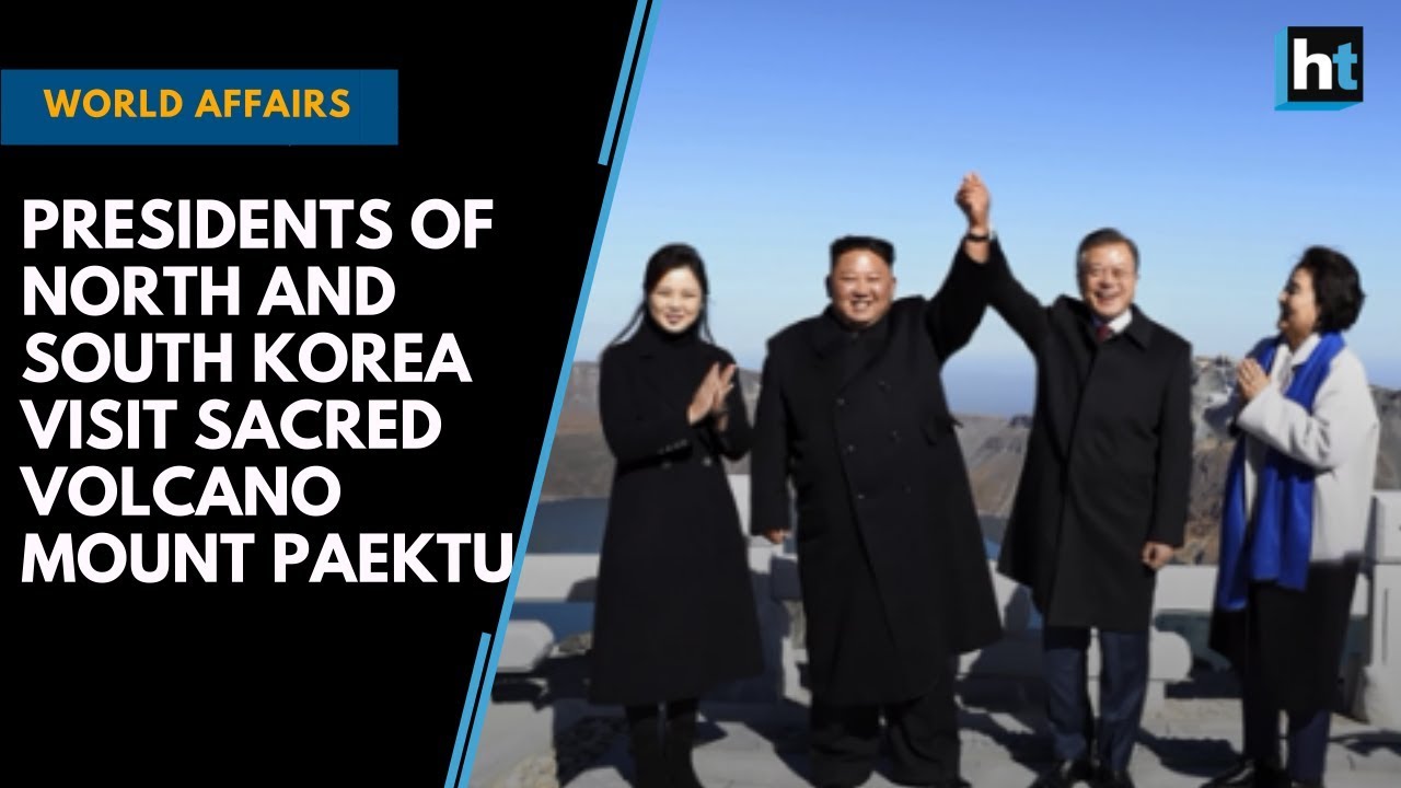 Presidents of North and South Korea visit sacred volcano Mount Paektu