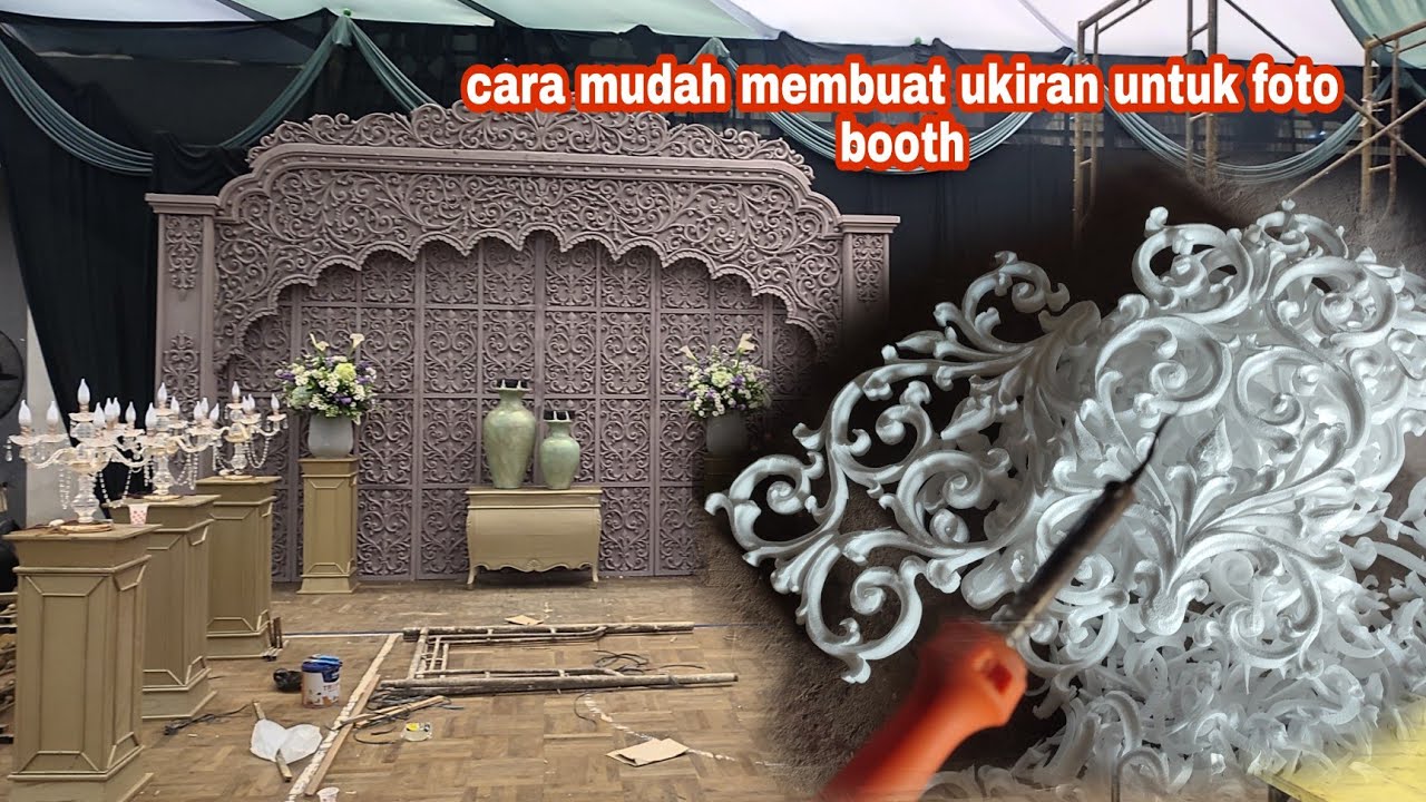 cukup menggunakan solder, mengukir styrofoam mudah bangett...