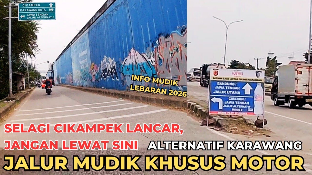Jangan Lewat Sini‼️Jalur Khusus Sepeda Motor Mudik Lebaran 2026 Karawang | Kalau Cikampek Lancar