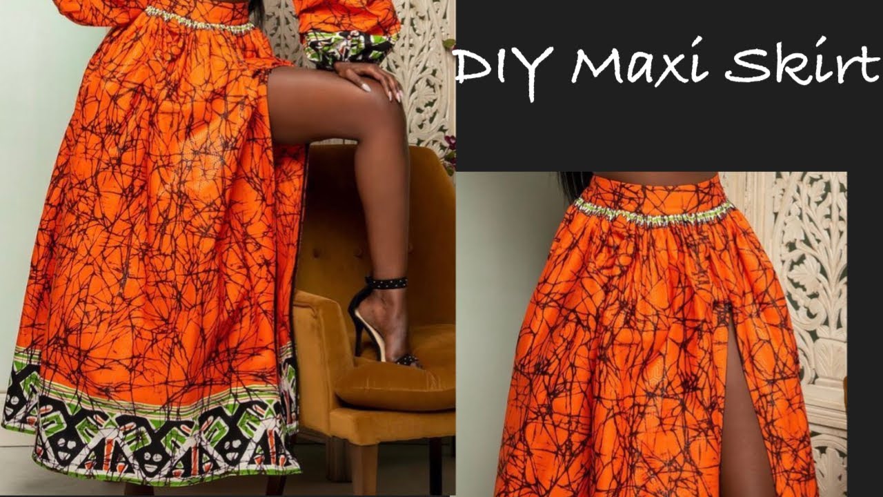 DIY : GATHERED SKIRT WITH HIGH SLIT