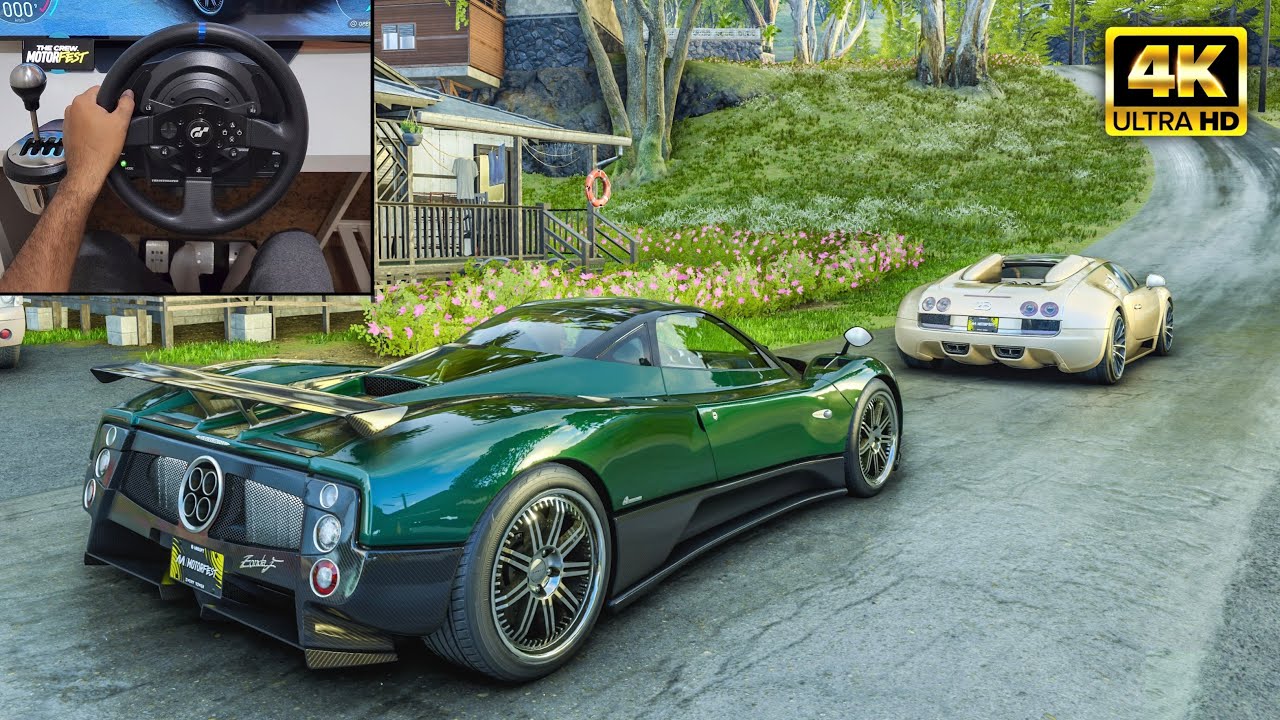 Pagani Zonda F & Bugatti Veyron | The Crew Motorfest | Thrustmaster T300RS gameplay