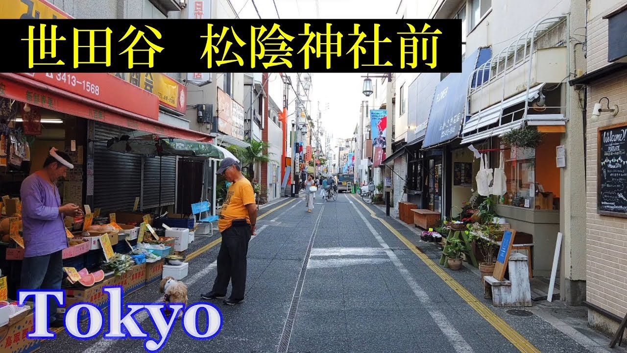 松陰神社前　Tokyo Walking 🌞 Shoin-jinja-mae　Shopping Streets　　Japan🎧HQ Binaural　国士舘大学　（世田谷区）　睡眠用・東京散歩