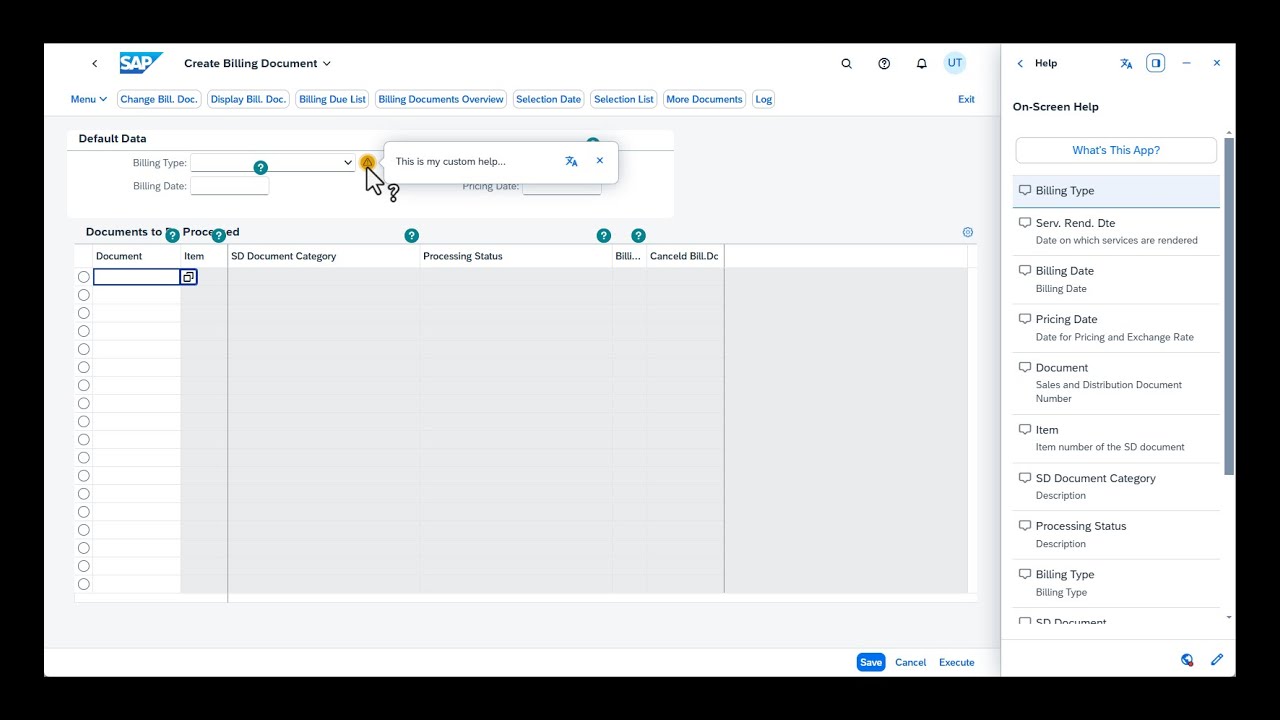 Providing custom help for WebGUI transactions in SAP Companion