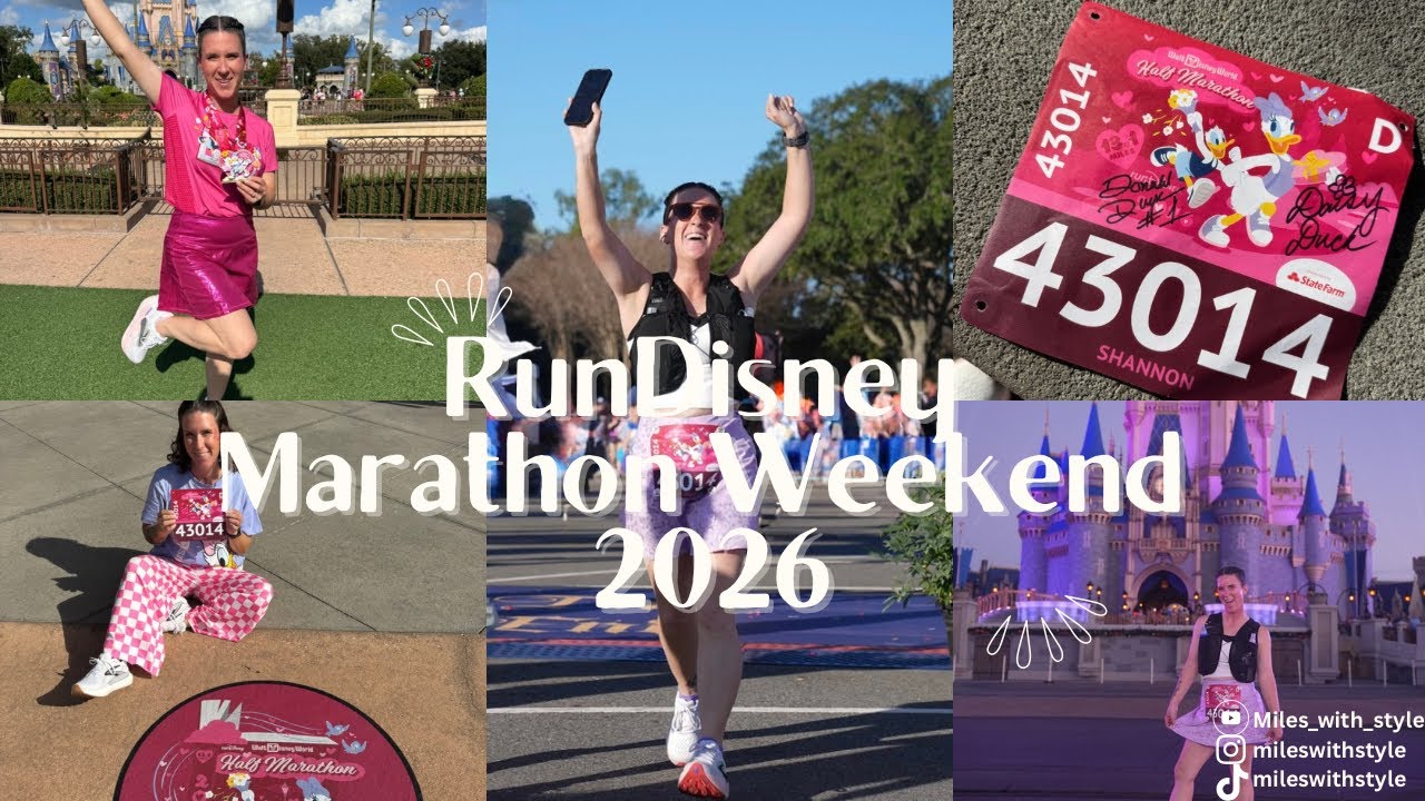MY FIRST HALF MARATHON, RunDisney marathon weekend 2026 vlog, RunDisney expo, race day,& weekend fun