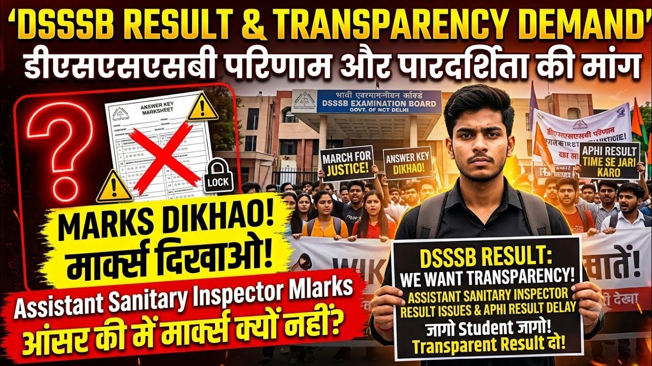 DSSSB Assistant Sanitary Inspector || 33/24 Results