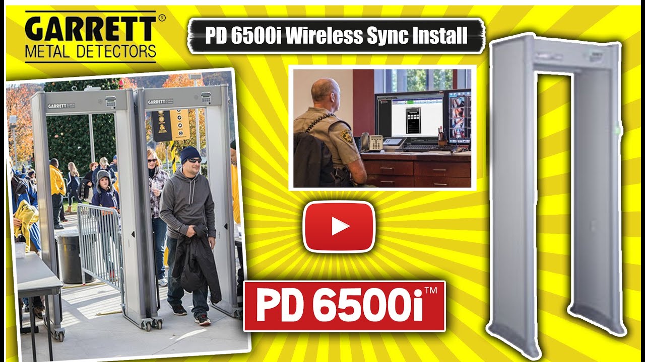 Garrett PD 6500i Walk Through Metal Detector: Wireless Sync Installation