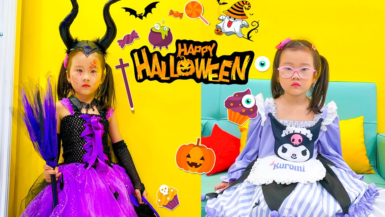 Cam Cam hóa trang halloween biến thành công chúa và phù thủy nhỏ  - Cam Cam TV