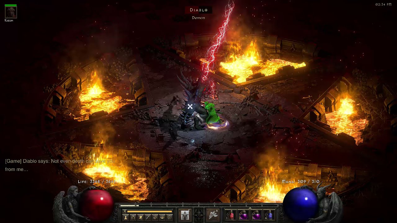 Diablo 2 Resurrected Chaos Sanctuary Run Level 91 Frenzy Barb HC