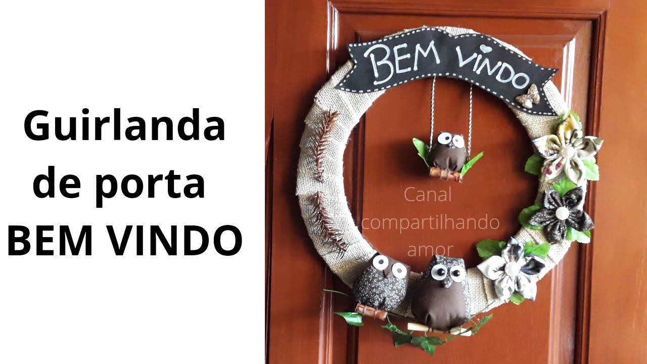 Diy | Guirlanda de porta BEM VINDO