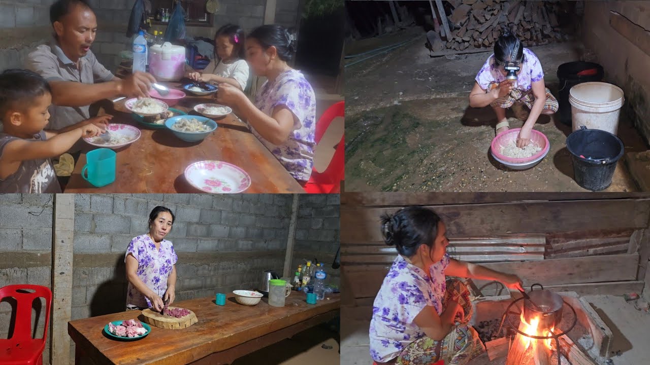 kuv  suam  nqaij  nyuj  xyaw  ntsuag  qaub  rau peb noj hmo