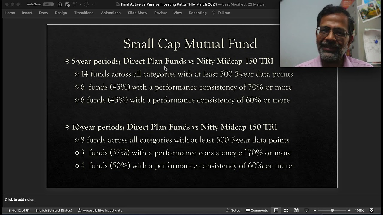 Active vs Passive Investing TNIA Talk Part 1