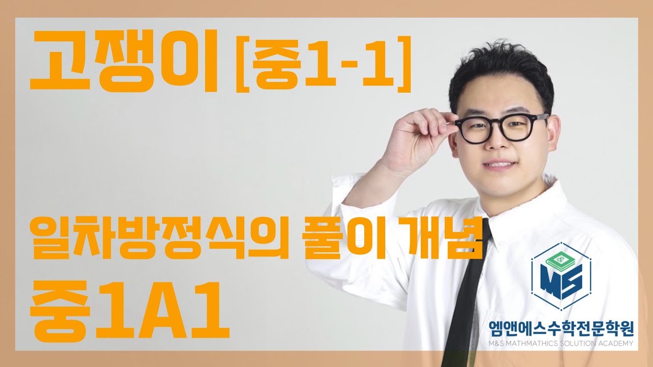 고쟁이 중1-1 일차방정식의 풀이 개념 중1A1