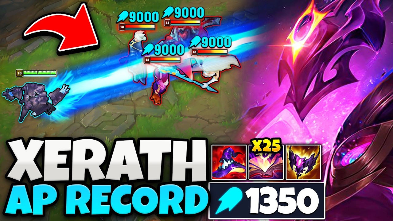 THE MOST FED XERATH GAME YOU'LL EVER WITNESS! (1350 AP WORLD RECORD)