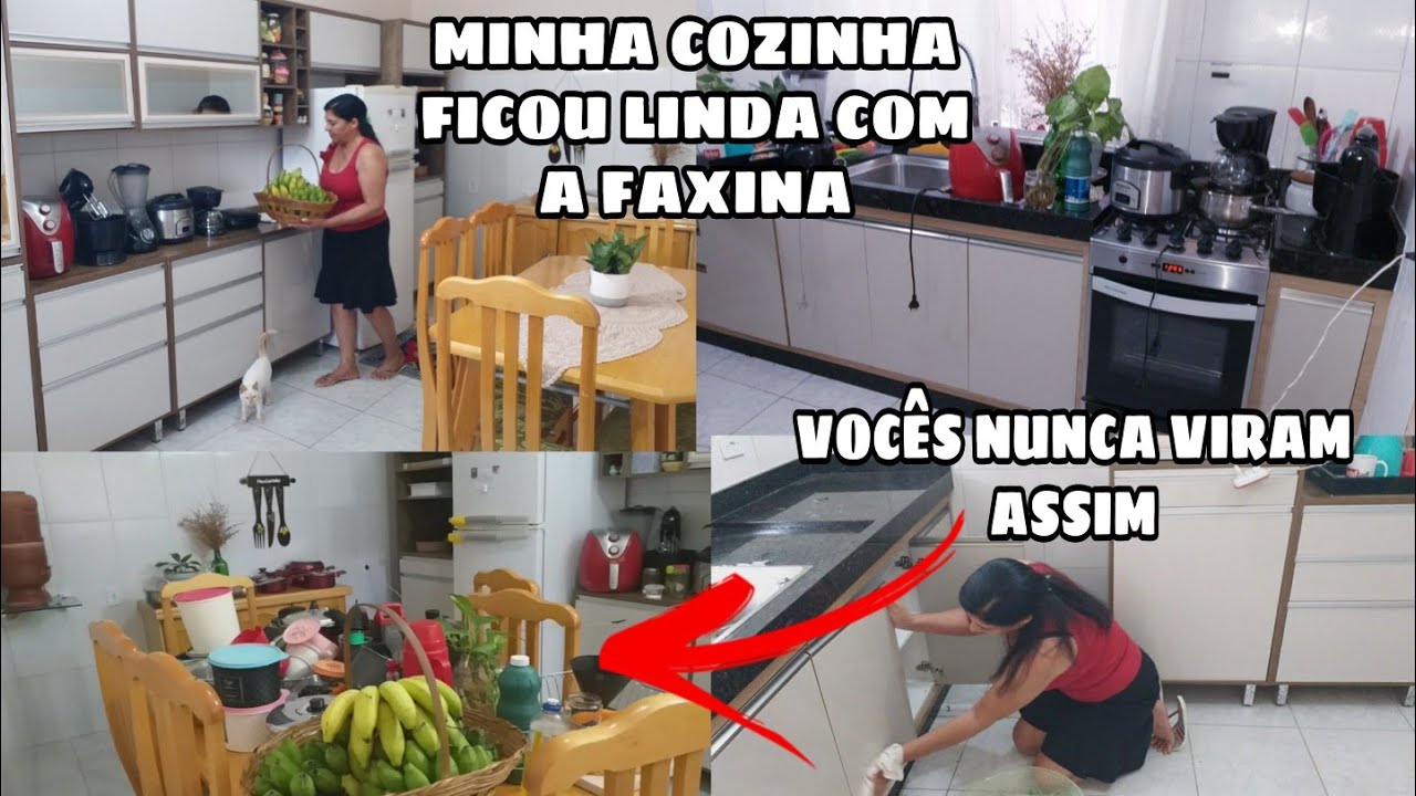 Faxina detalhada na cozinha, mostrei tudo pela primeira vez  estava um nojo, fartura da roça