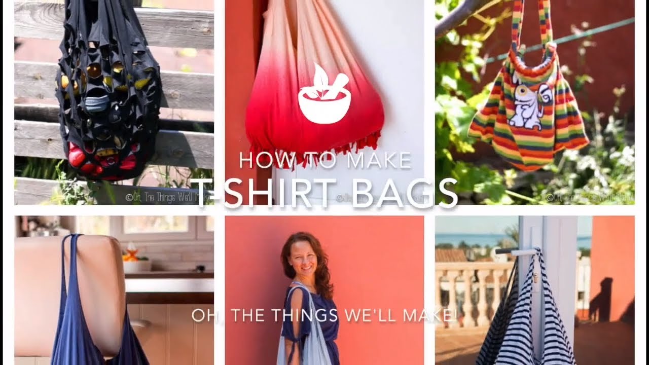 Great ways to make t-shirt bags and backpacks!