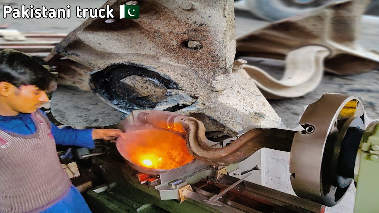 Truck Trunnion rear suspension Repairing | How Broken TRUNNION Repair | With Rear BEAM repairing
