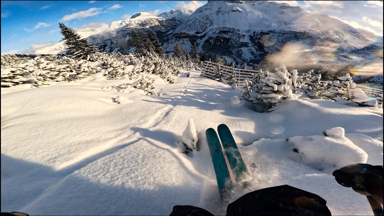 POV - Skiing MELLOW Follow Lines -15° at Arlberg