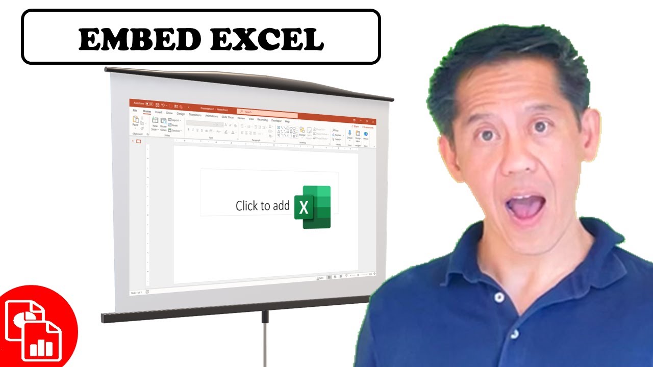 Встроить файл Excel в PowerPoint