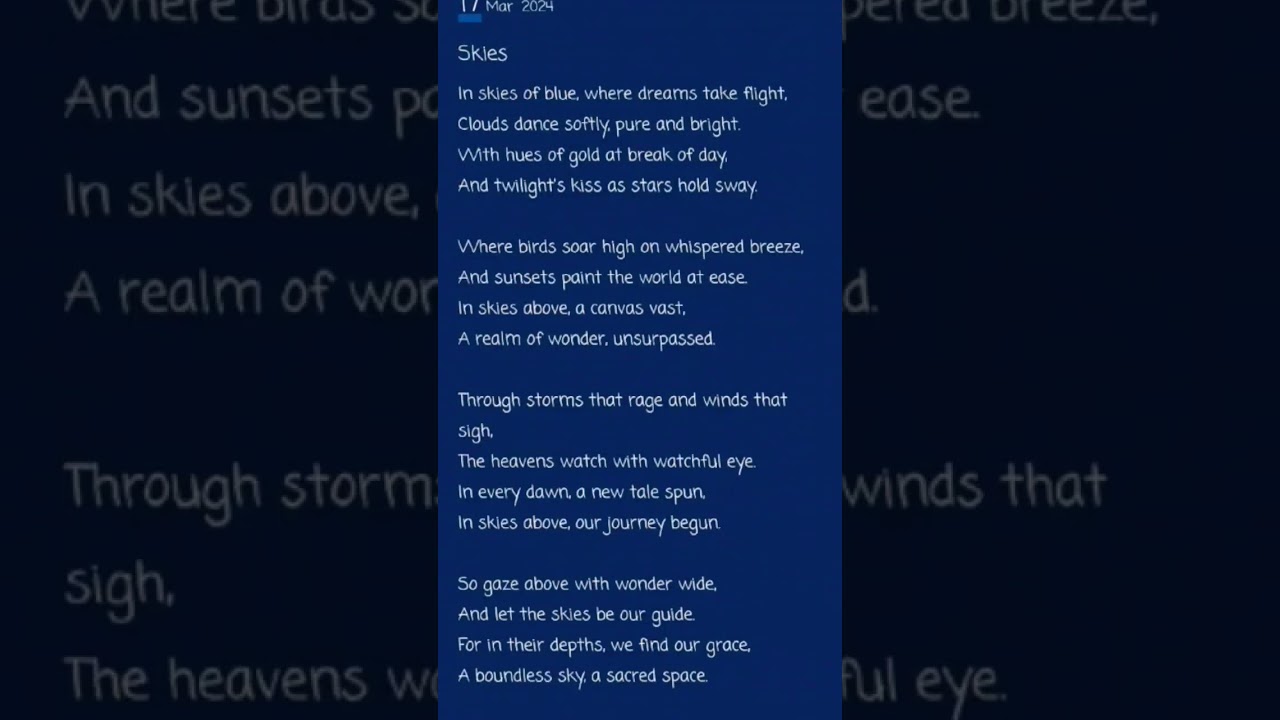 skies (a self-written poem) #poems #skies