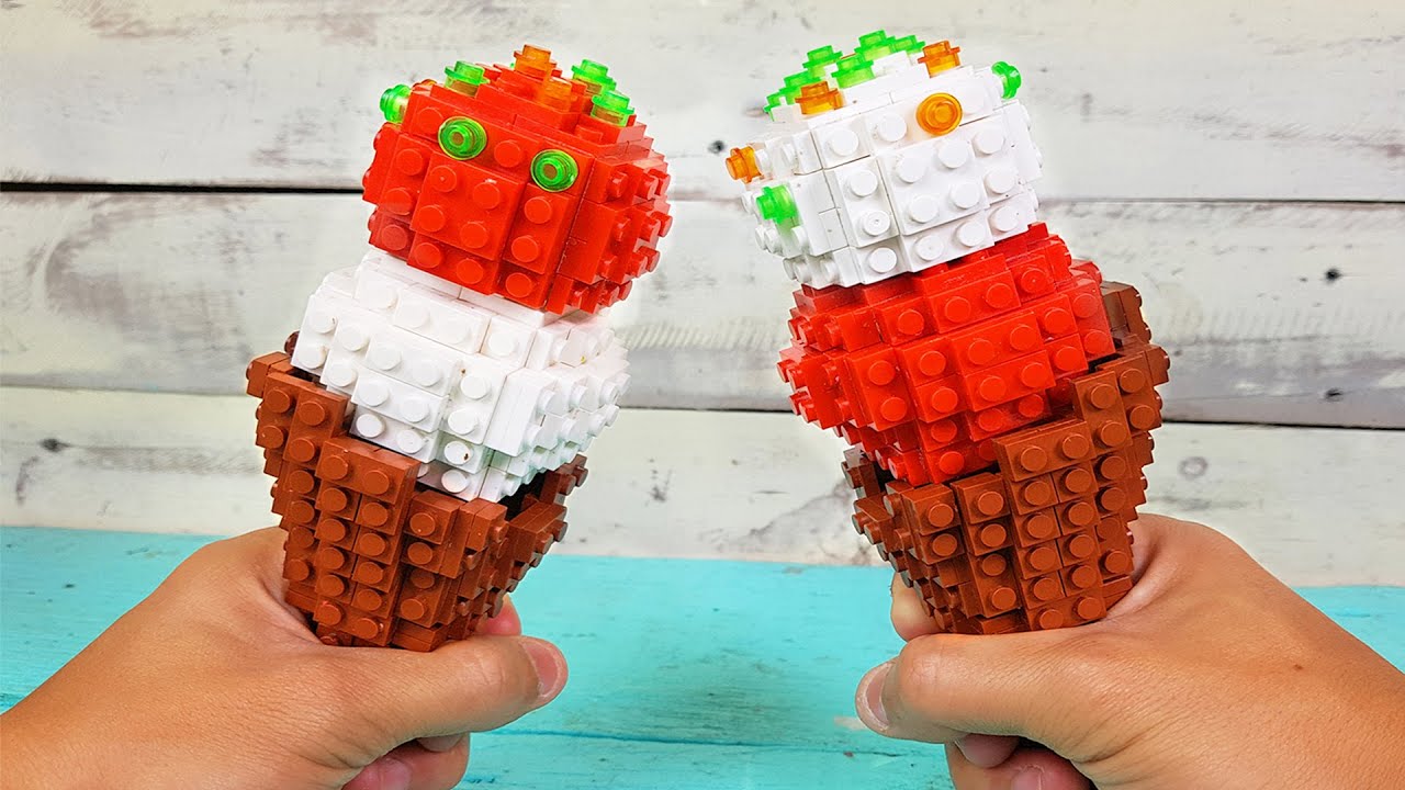 Lego Ice Dream Cone | Lego в реальной жизни | Покадровая кулинария и ASMR