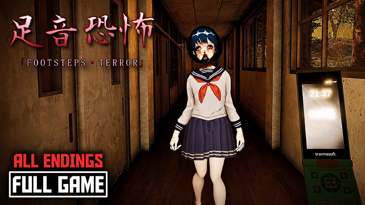 Ashioto Kyofu - Full Game & All Endings | A Disturbing Japanese Horror (No Commentary)