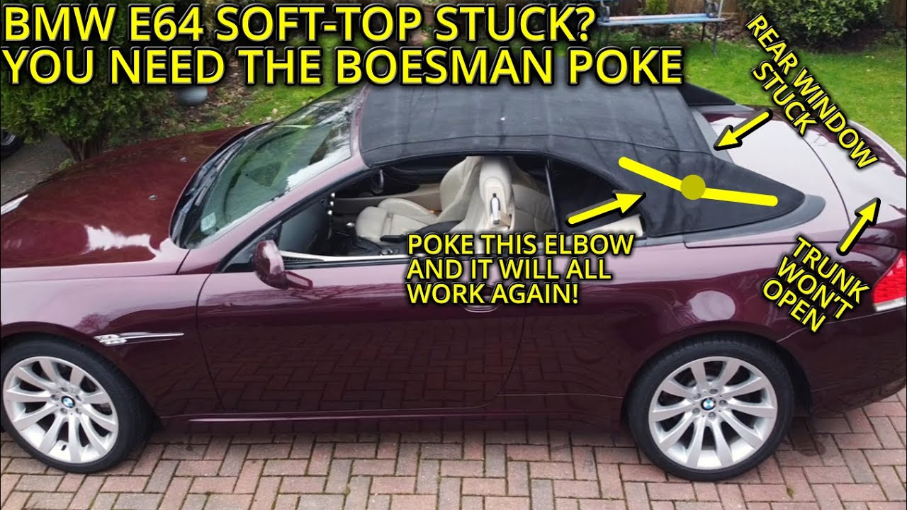 BMW E64 SOFT-TOP STUCK? 5-SECOND FIX!!!