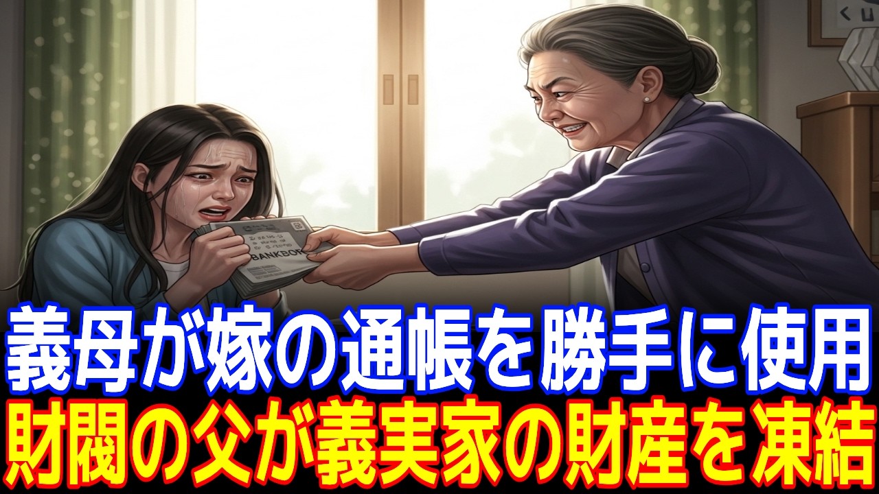 義母が嫁の通帳を勝手に使用, 財閥の父が義実家の財産を凍結