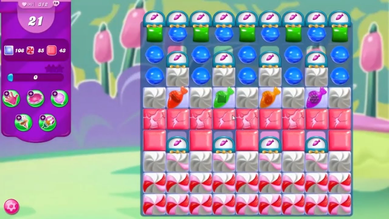 Candy Crush Saga LEVEL 312 NO BOOSTERS (new version)