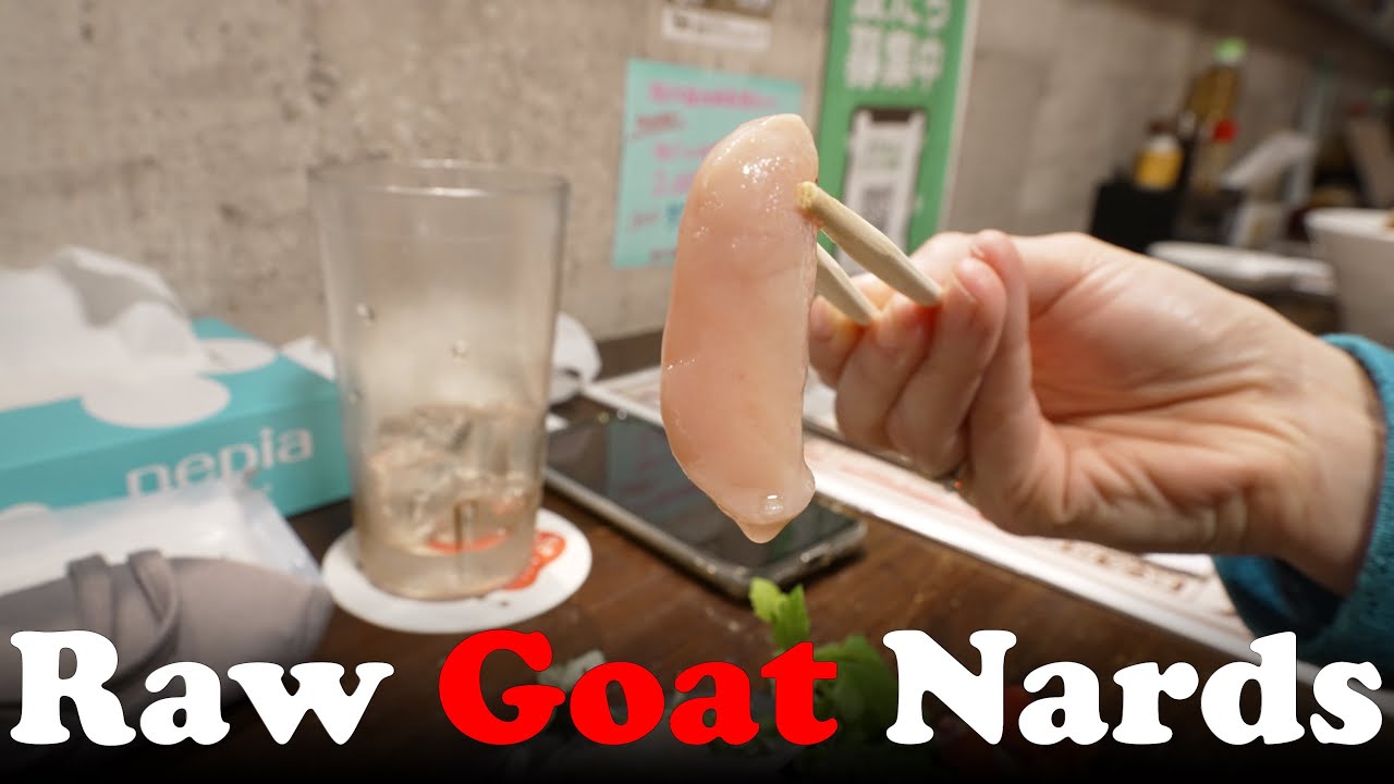 Eating Raw Goat Testicles in Japan