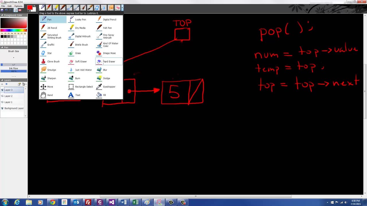 C++ Programming: Creating a Dynamic Stack using a Link List
