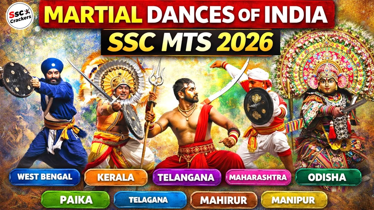 Martial Dances of India | SSC MTS 2025–26 | Most Expected Tough MCQs | Art & Culture