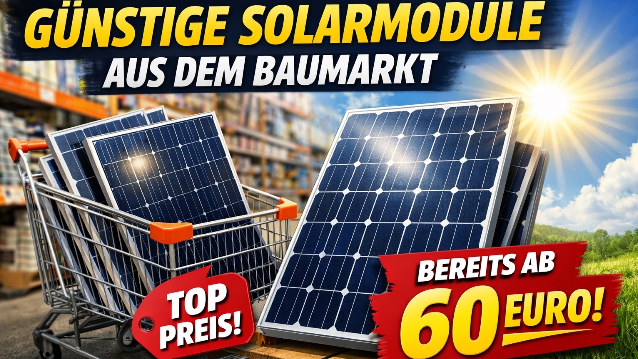 Günstige Solarmodule aus dem Baumarkt bereits ab 60 Euro!