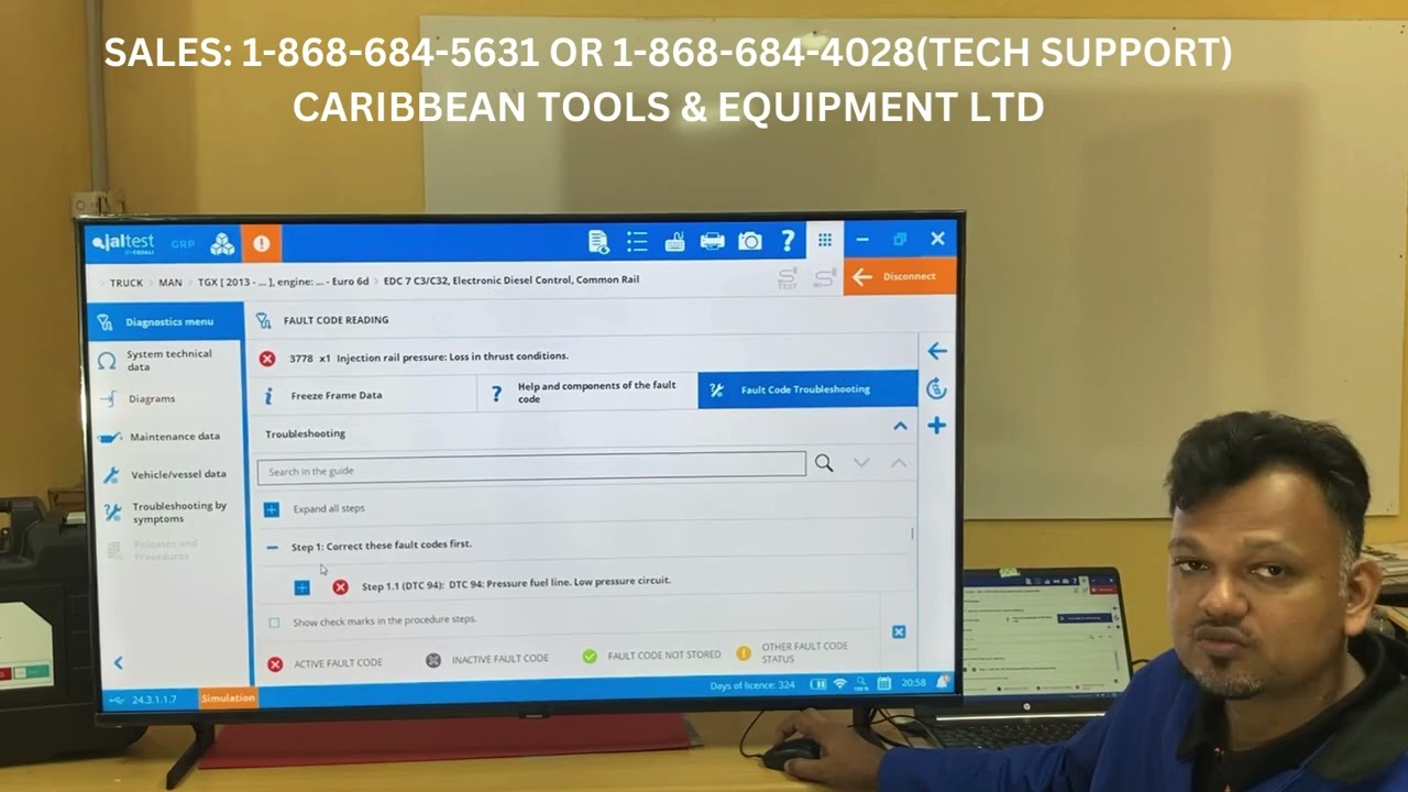 JALTEST TRUCK DIAGNOSTIC TOOL DEMO