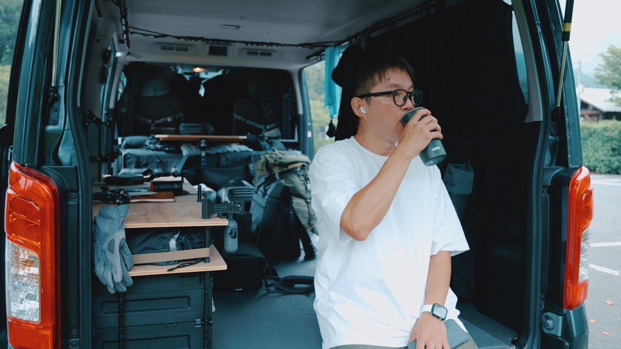 EP.9 仕事終わりに道の駅で車中泊 ポータブルクーラーVS熱帯夜