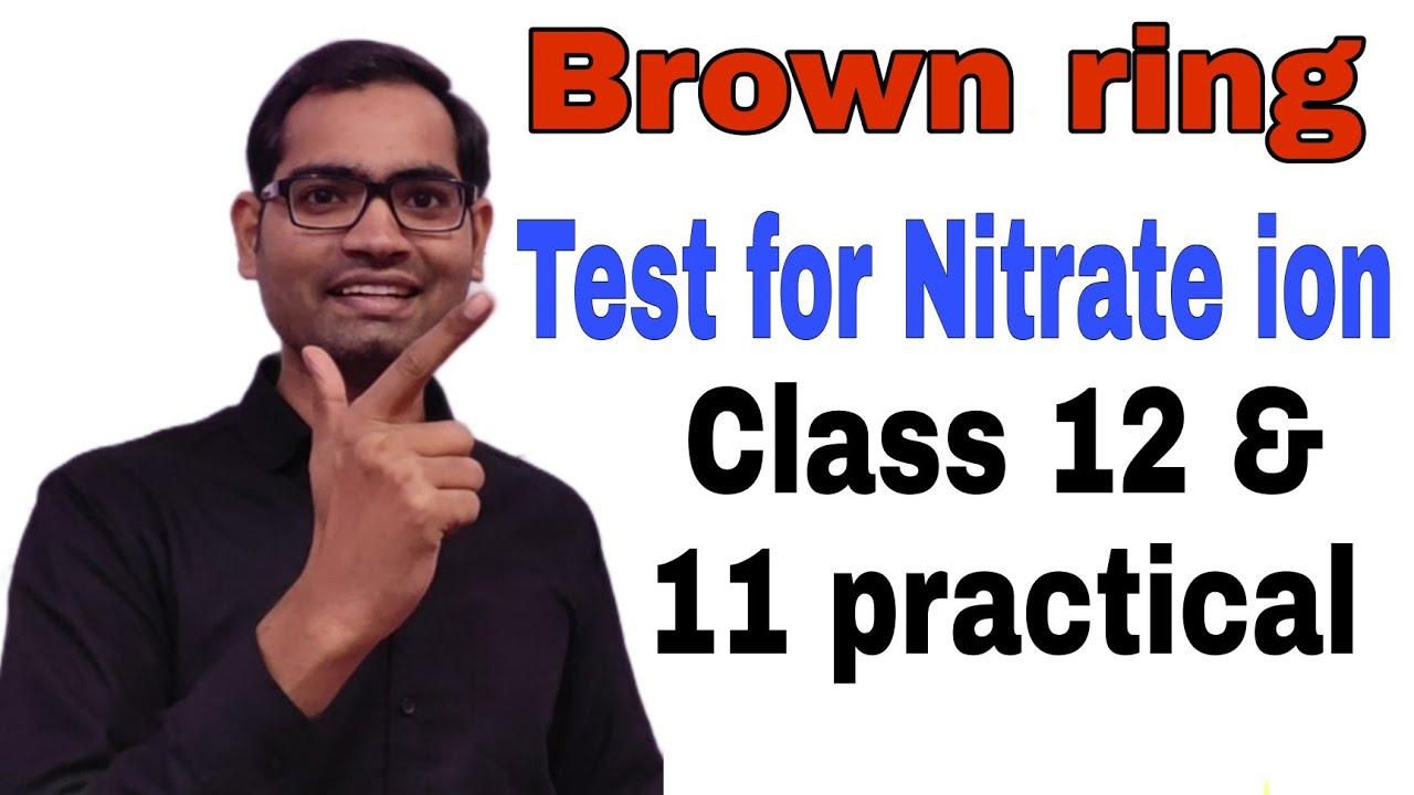 Brown ring test for Nitrate ion | class 12 & 11 | practical