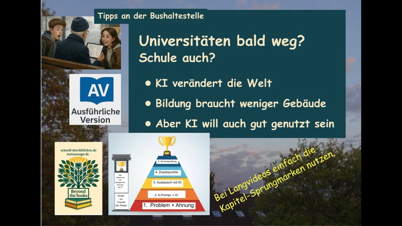 Unis bald weg? KI ermöglicht anderes Lernen: Auch in der Schule? Wichtig: KI-Nutzung in 5 Stufen