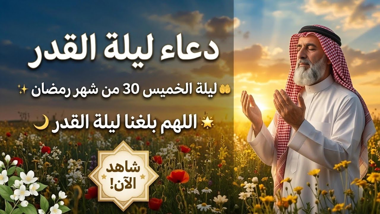 دعاء ليلة القدر 30 من رمضان | لعلها ليلة القدر | سارعوا بقوله فابواب السماء مفتوحه والدعاء مستجاب