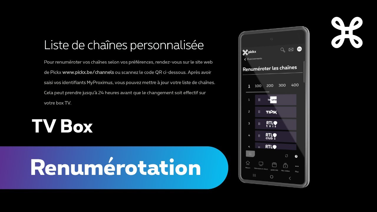 Renum&eacute;roter les cha&icirc;nes sur votre TV Box