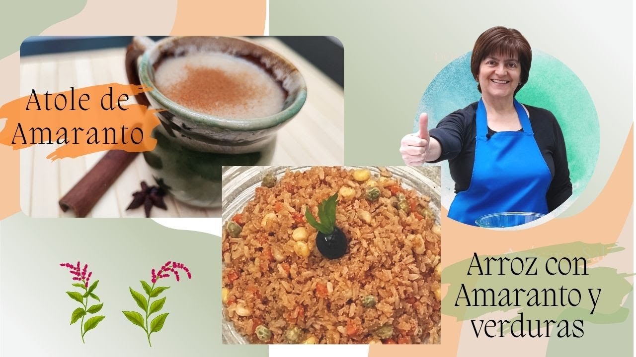 DISFRUTA DOS RECETAS CON  AMARANTO. 1.  Arroz con Amaranto y Verduras 2. Atole de Amaranto 🍽☕