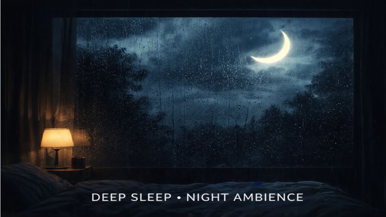 Deep Sleep Night Ambience 🌙 | Calm Ambient Sound for Relaxation (Black Screen)